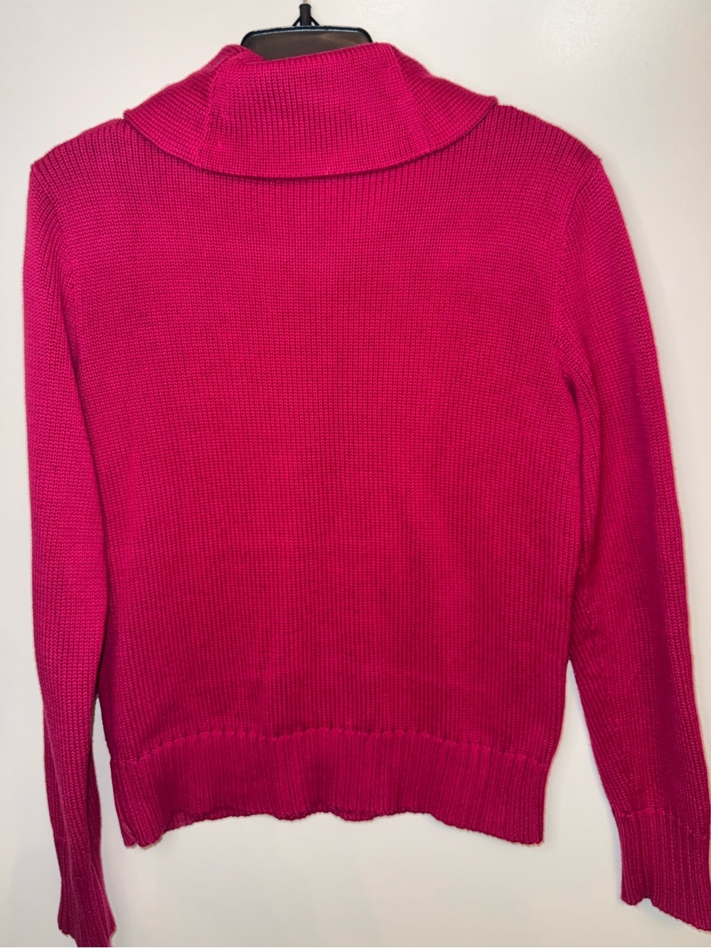 Ralph Lauren Sport Pink Shawl Collar Sweater Fitted Small Y2K Preppy - Picture 3 of 5